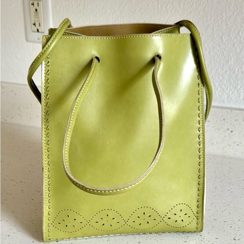 Vintage Olive Green Tote Bag - Picture 4 of 13